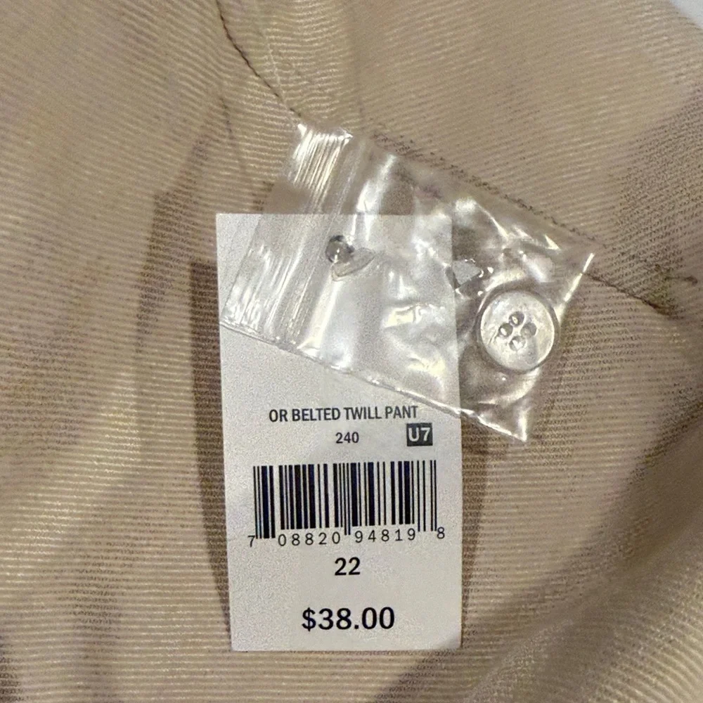 Elegant Beige Wide Leg Women's Pants - Picture 2 of 4